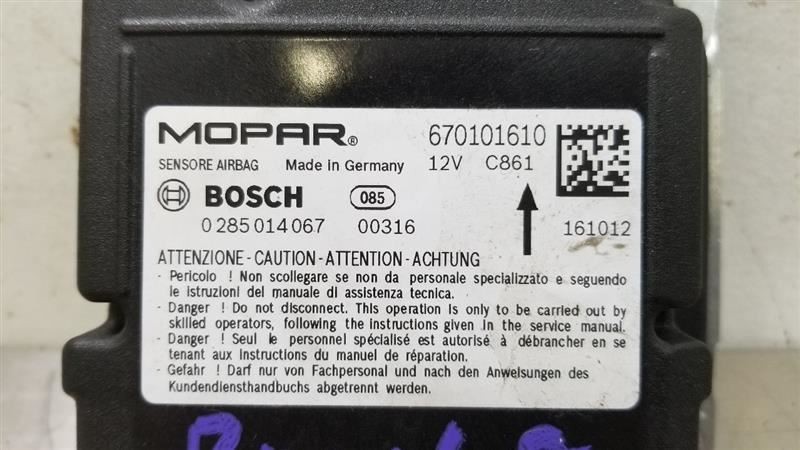 17 2017 MASERATI GHIBLI OEM BAG SRS RESTRAINT CONTROL MODULE 670101610
