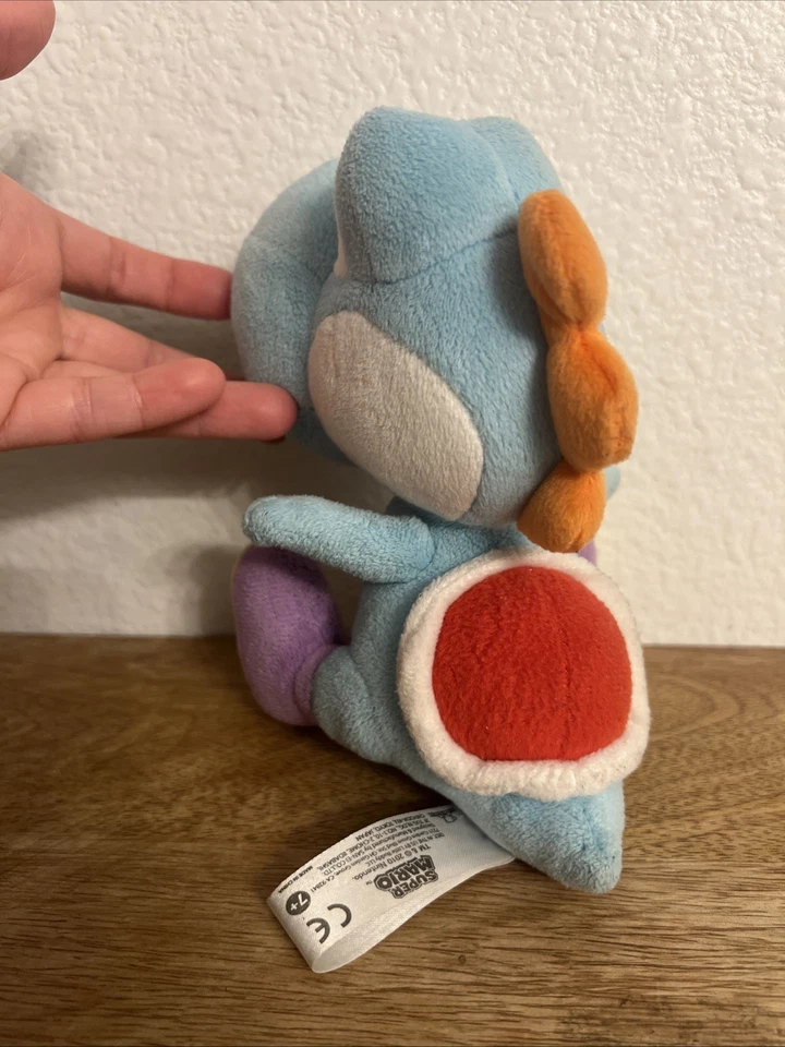 Juguete de peluche Super Mario Bros azul claro Yoshi 7" Nintendo 2010 Foto 4 de 4