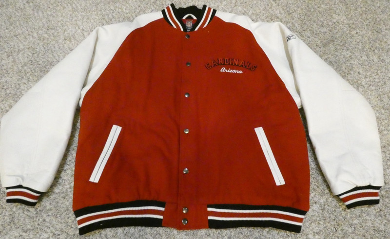 2010 - ARIZONA CARDINALS - REEBOK NFL GRIDIRON CLASSIC Jacket -Leather Sleeves