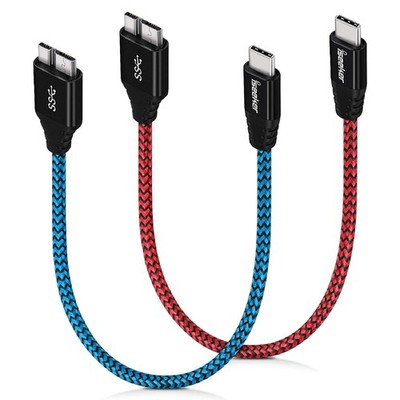 Type C to Micro B Cable, USB 3.0 USBC to Micro USB 1Ft Charge & Data Sync Cab...