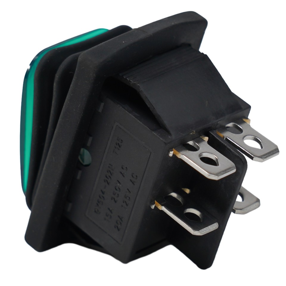 DPST Rocker Switch 30*24mm Heavy Duty Reset Round Waterproof ...