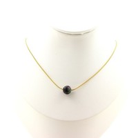 Epidot-Australien Collier 1 Perle 8 Mm Kette