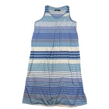 Lauren Ralph Lauren Women’s Dress Large Midi Sleeveless Tank Blue White Stripe