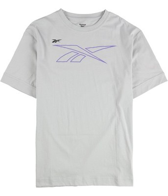 Reebok Mens Meet You There Vector Graphic T-Shirt, Grey, Medium