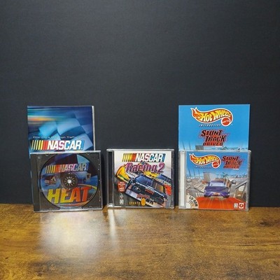 Lot of 3 CD-ROM Video Games, NASCAR Heat &  Racing 2, Hot Wheels Stunt Driver