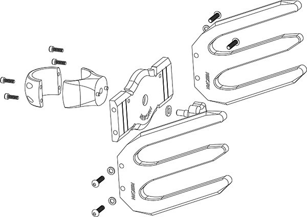Origin Advancer Wakeboard Tower Polished +Reborn Pro+ Knee/Wakeboard Tower Rack