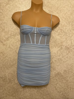 Shein Bodycon Dress. Baby Blue Semi-shear. Size XXS | eBay Shein Bodycon Dress. Baby Blue Semi-shear. Size XXS | eBay