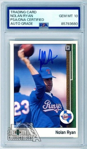 Nolan Ryan 1989 Upper Deck Autograph Card #774 PSA/DNA 10