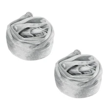 2 Pcs 3.3ft Hook and Loop Fastener Chandelier Chain Cord Cover, Gray