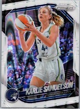 2025 Panini Prizm WNBA #102 Karlie Samuelson White Seismic Prizm