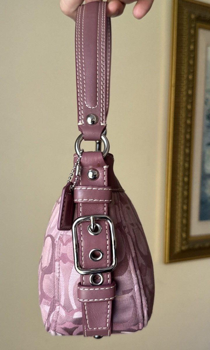 Coach Zoe Optic C Dusty Rose Pink Demi Shoulder Small Bag Purse