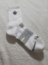 Bombas White Crew Cut Queen Bee Hex-tec Size Medium Socks