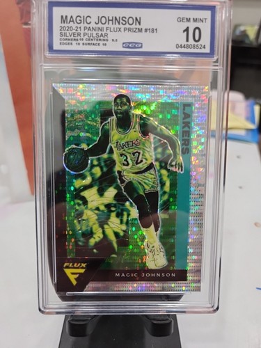 2020-21 Panini Flux - Magic Johnson #181 Pulsar Prizm - Picture 4 of 4