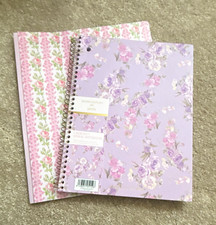LoveShackFancy Yoobi Notebook and Folder - Floral, Purple Pink