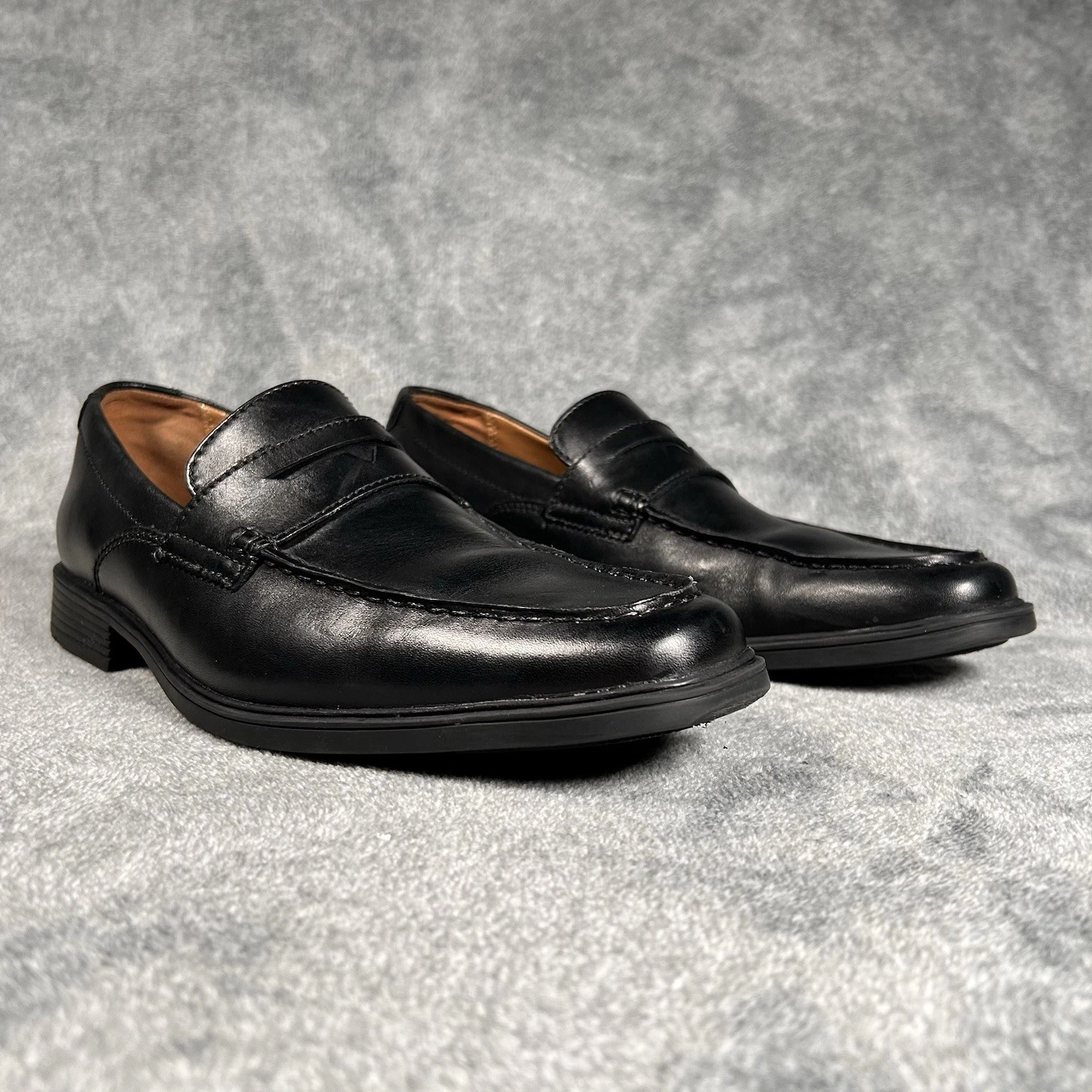 Mocassini Clarks Penny Pelle Nera Uomo Taglia 8M