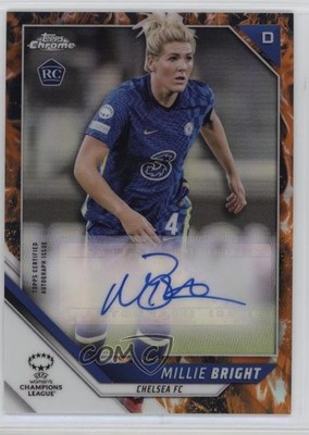 2021 Chrome UEFA Women's Champions League 47/75 Millie Bright Rookie Auto RC 1o2