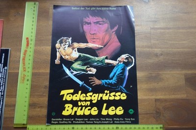 Alter Werberatschlag Kino Film TODESGRÜSSE VON BRUCE LEE
