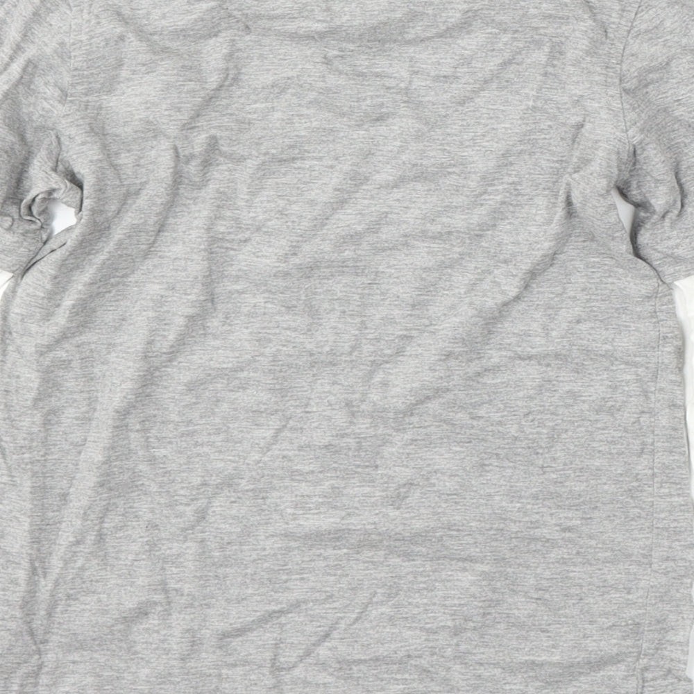 George Girls Grey Geometric Cotton Basic T-Shirt Size 6-7 Years Round Neck image 4