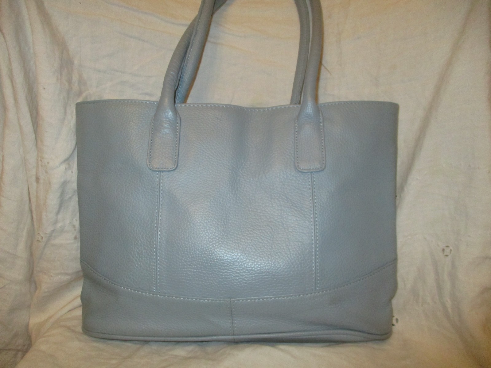 Ameri Leather blue pebbled leather tote bag - image 5