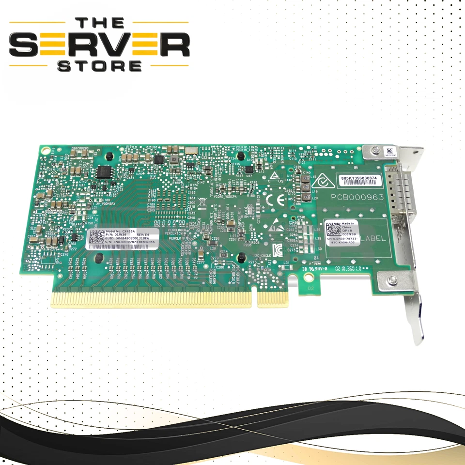 Dell Mellanox ConnectX-4 CX455A 100GbE EDR IB QSFP28 QSFP+ PCIe NIC 0JJN39 JJN39 - Image 3 of 3