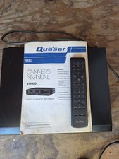 Quasar VH400 4-Head VHS Video Cassette Recorder VCR w/ Owner's Manual