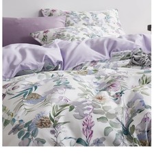 La Sheer Floral Duvet Set Garden Style King 3 Pieces Bedding Set Ultra Soft