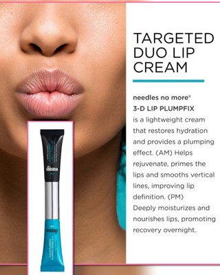 Dr. Brandt Needles No More 3-D LIP PLUMPfix Plumper Hyaluronic Acid AM PM Balm