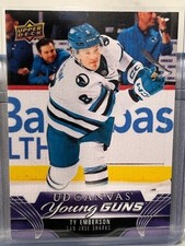 2023-24 Upper Deck Extended Series UD Canvas Young Guns Ty Emerson San Jose C384