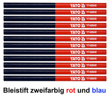 12x Zimmermannsbleistift rot/blau Bleistifte ...