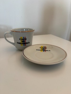 Cafe de Colombia ゴメツ人形 Cafe Colombia Espresso Cup Saucer Set Corona Ceramic Bogotá Coffee