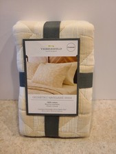 Threshold Geometric Matelasse Sham Standard NEW 