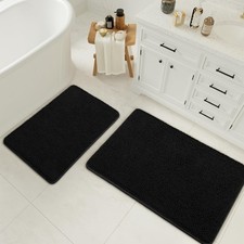 Bathroom Rugs Sets 2 Piece, 17 x 24 Plus 20 x 32 Inches Thick Non Slip Bath R...