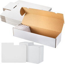 12 Pcs 800 Count Trading Card Storage Box Card Holders Collectible White Trading