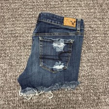 American Eagle Outfitters Womens Hi-Rise Shortie Shorts Size 8 Ripped Distressed