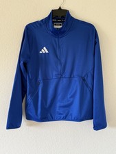 Adidas Women  s Golf 1/4 Zip Pullover Blue Small New With Tags