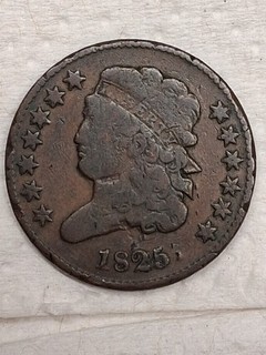 1825 Half Cent Classic Head