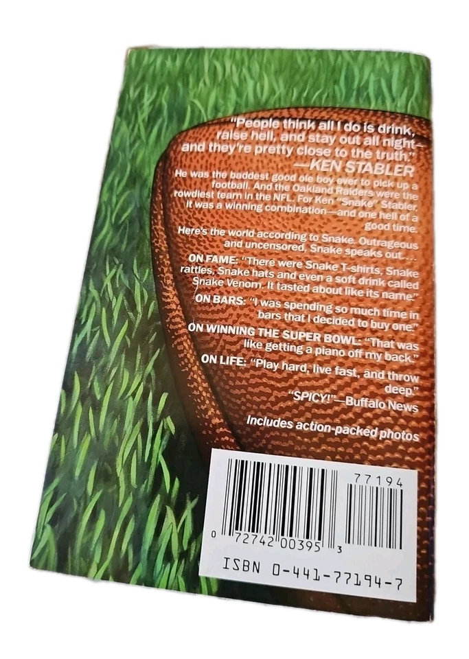 SNAKE Ken Stabler OAKLAND Raiders FOOTBALL Quarterback SC BOOK 1987 - Image 4 of 4