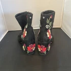 Sam Edelman Women's Tabby Chelsea Boot Embroidered Floral Anthropologie 9 1 2