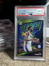 Joel Embiid PSA 10 #/149- My House Lime Green Edition- 2019 Panini D-Optic #4
