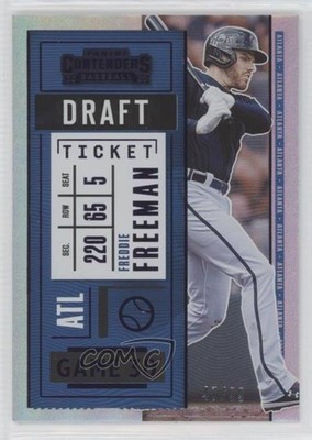 2020 Panini Contenders Draft Ticket Purple /99 Freddie Freeman #46 o7m