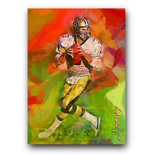 Bobby Hebert #2 Art Card Limited 28/50 Edward Vela Signed (New Orleans Saints)
