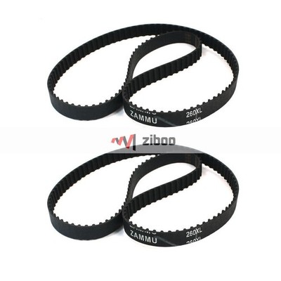 2Pcs 260XL 130 Teeth 10mm Width Rubber Industrial Synchronous Timing Belt  #wd
