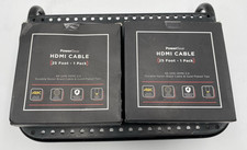 LOT OF 2 PowerBear 4K HDMI 2.0 Cable 25 Ft UHD Rubber Cable & Gold Plated Tip