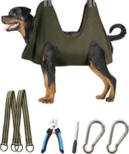 10 in 1 Dog Grooming Hammock Harness with Nail Clippers/Trimmer, Nail Hammock fo
