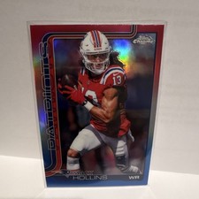 Topps Chrome Mack Hollins Red Parallel Patriots NFL Football Card