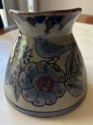 Ken Edward s Vintage El Palomar Creamer Pitcher  Tonala MX Folk Art Bluebird