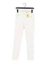 Country Road Women's Jeans UK 8 White Cotton with Elastane Skinny