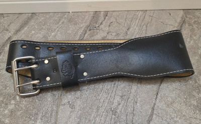 VTG Altus Leather Weight Power Lifting Belt Large (34-42) 2 Prong Buckle