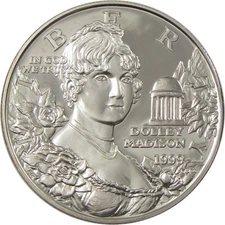 Dolley Madison Commemorative Dollar 1999 P Choice Proof Silver $1 Coin