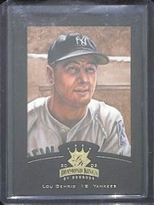 2002 Donruss Diamond Kings Black Frame #143 Lou Gehrig  No 74 of 100